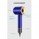Фен профессиональный VGR V-445 BLUE, 3 уровня обдува, 4 уровня температуры, 1600 Вт, 110000 RPM 