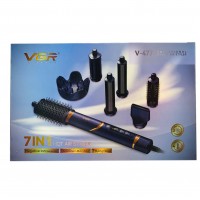 Фен стайлер для укладання та завивки волосся VGR V-477 DARK BLUE 7 в 1, Professional, 1400 Вт