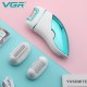 Эпилятор VGR 3 в 1 V-731, 3 насадки, низкий уровень шума 