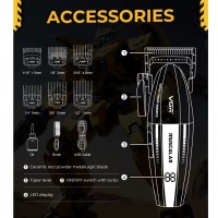 Акумуляторна машинка для стриження (clipper) VGR V-285, 6 насадок, 9000 RPM, 2000 mAh, LED display
