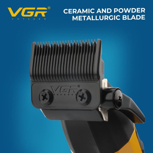 Аккумуляторная машинка для стрижки (clipper) VGR V-285, 6 насадок, 9000 RPM, 2000 mAh, LED display