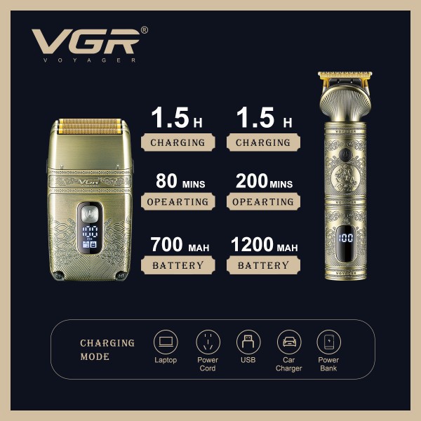 Комплект VGR 2 в 1 V-649 триммер и шейвер 