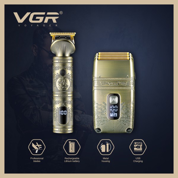 Комплект VGR 2 в 1 V-649 триммер и шейвер 