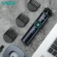 Аккумуляторная машинка для стрижки (clipper) VGR V-671, 4 насадки, LED display 