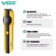 Набор для стрижки VGR 13 в 1 V-173 YELLOW, 13 насадок, LED display 