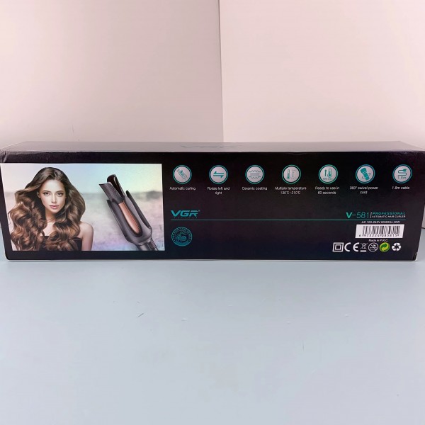 Плойка VGR V-581, automatic curling, температура от 130°C до 210°C, керамическое покрытие, LED display, 45 Вт 