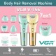 Эпилятор VGR 7 в 1 V-756 GREEN, 7 насадок, IPX7 