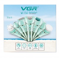 Епілятор VGR  7 в 1 V-756 GREEN, 7 насадок, IPX7