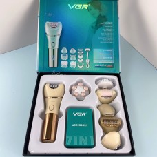 Эпилятор VGR 7 в 1 V-756 GOLD, 7 насадок, IPX7 