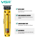 Аккумуляторная машинка для стрижки (clipper) VGR V-904 GOLD, 4 насадки, 2000 mAh, LED display 
