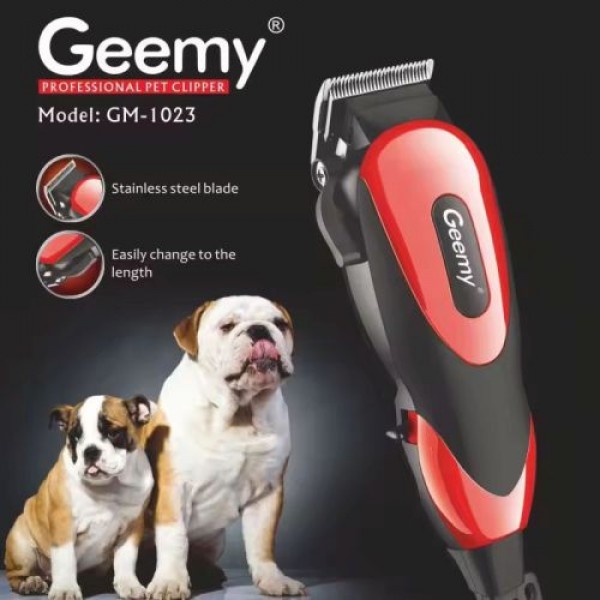 Машинка для стрижки животных GEEMY 8 в 1 GM-1023, 4 насадки, 2 щетки 