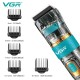 Аккумуляторная машинка для стрижки (clipper) VGR V-695, 6 насадок, регулятор высоты, LED display 