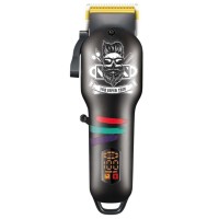 Акумуляторна машника для стриження (clipper) VGR V-699 black, 4 насадки, LED display