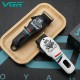 Аккумуляторная машинка для стрижки (clipper) VGR V-699 BLACK, 4 насадки, LED display 