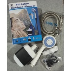 Душ туристический портативный с лейкой для гигиенического душа переносной кемпинговый походный от аккумулятора 2200mAh с насосом White