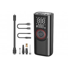 Портативный компрессор ATJ-9566 80W, 2000mAh беспроводной универсальный насос с LED-дисплеем, автостопом, подсветкой
