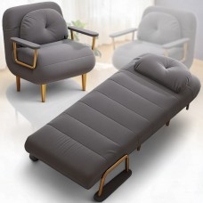 Раскладное кресло-кровать 2в1 с регулируемой спинкой и стальной рамой DR-65
