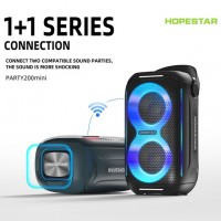 Портативна бездротова Bluetooth колонка Hopestar Party200 mini |BT5.3, 20W, TWS, USB, 6h, IPX6| Black