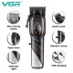 Професійна машинка для стрижки з USB VGR V-002 Pro Чорна + Зарядна підставка