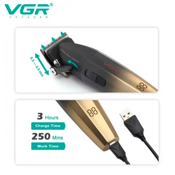 Машинка для стрижки VGR V-003 Gold
