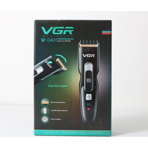 Машинка для стрижки VGR V-040 Li-ion аккумулятор 90 минут работы