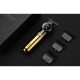 Акумуляторна машинка триммер для стрижки волос та бороди з USB VGR V-989 Pro Золотиста + Олія