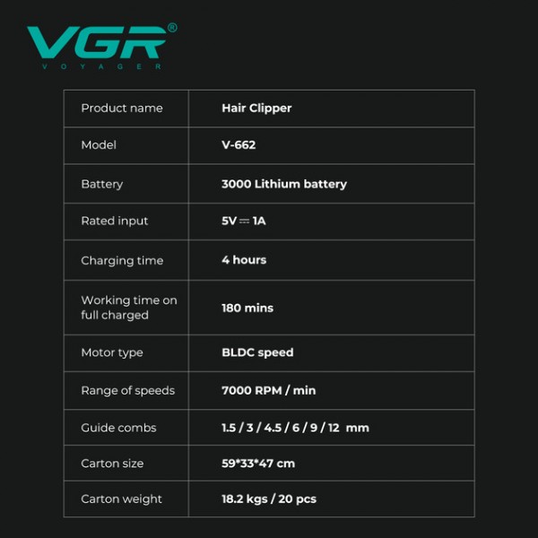 Машинка для стрижки VGR-662 GOLD