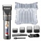 Акумуляторна машинка для стрижки Kemei LFJ-KM-5073 з РК-дисплеєм тример 3 насадки