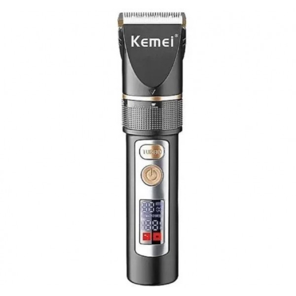 Акумуляторна машинка для стрижки Kemei LFJ-KM-5073 з РК-дисплеєм тример 3 насадки