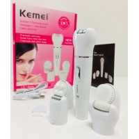 Электробритва-эпилятор KEMEI KM-2198 5В1 женский со сменными насадками.