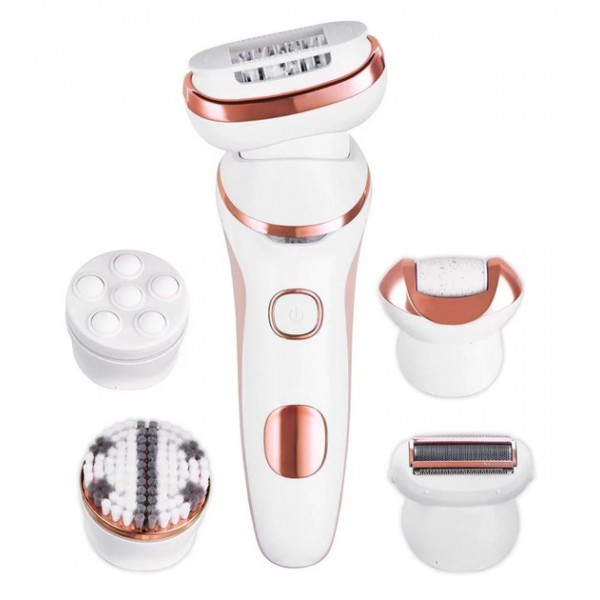 Эпилятор kemei km-2190 5в1 женский со сменными насадками 