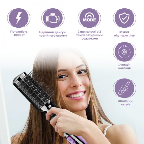 Фен щітка Стайлер для волосся GEMEI GM-4835 10в1, плойка, гребінець, браш, щипці для укладання волосся з іонізацією