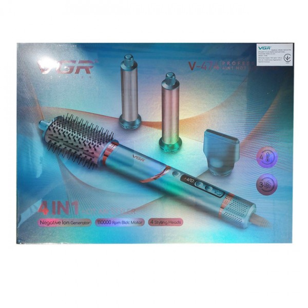 Фен-стайлер VGR 4 в 1 V-474 BLUE