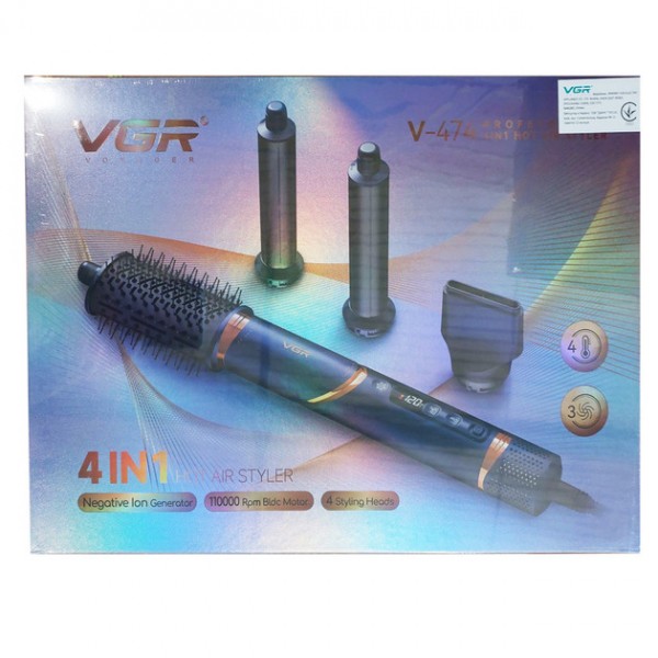 Фен-стайлер VGR-474 4в1 (DARK BLUE)