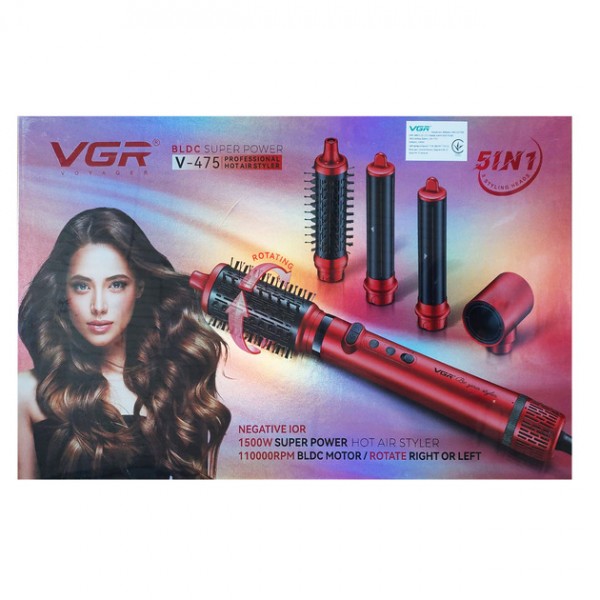 Фен-стайлер VGR 5 в 1 V-475 RED