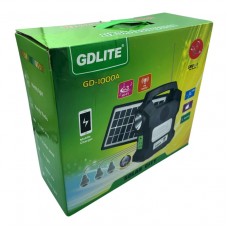 Солнечная станция GDLITE GD-1000A портативна с 4 фонарями и Power Bank