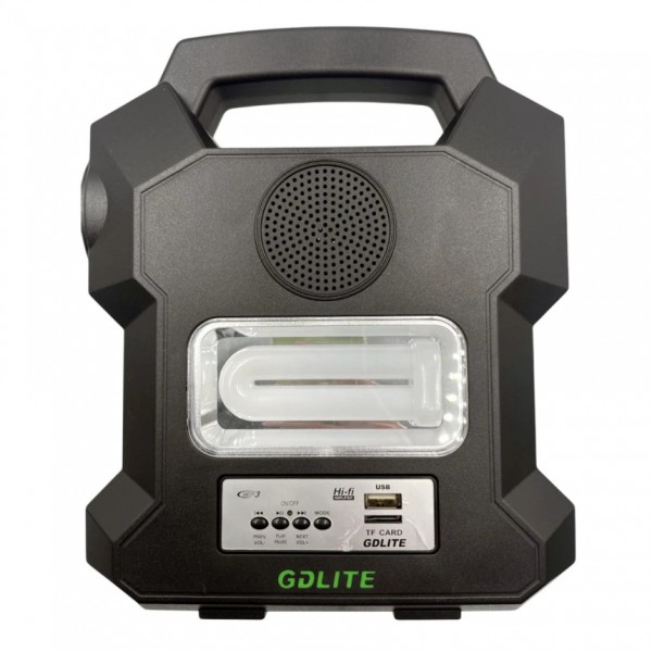 Солнечная станция GDLITE GD-1000A портативна с 4 фонарями и Power Bank
