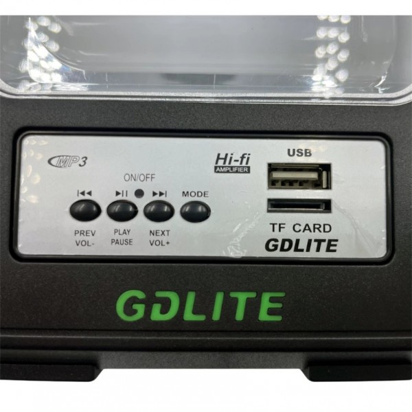 Солнечная станция GDLITE GD-1000A портативна с 4 фонарями и Power Bank