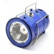 Фонарь Powerbank с солнечной батареей складной кемпинговый SOLAR CAMPING на крючке повербанк в комнату синий