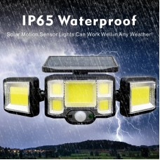 Уличный тройной светильник с датчиком движения на солнечной батарее BL-JB-2188, Фонарь для двора или сада