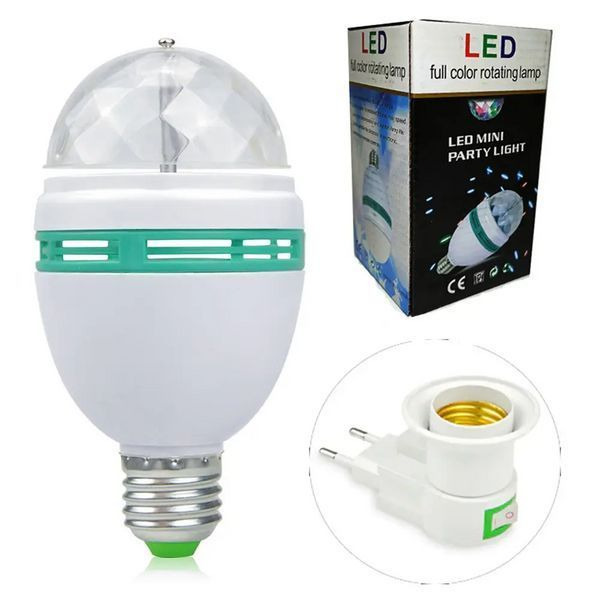 Вращающаяся лампа RGB A. R. LED Full Color Rotating Lamp, диско лампа, шар