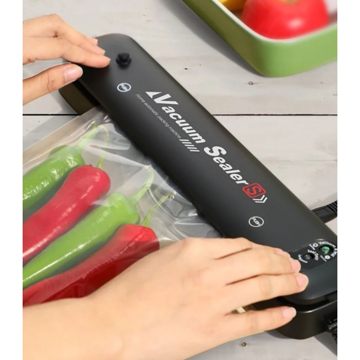Кухонный вакуумный упаковщик пищевых продуктов Vacuum Sealer, Черный