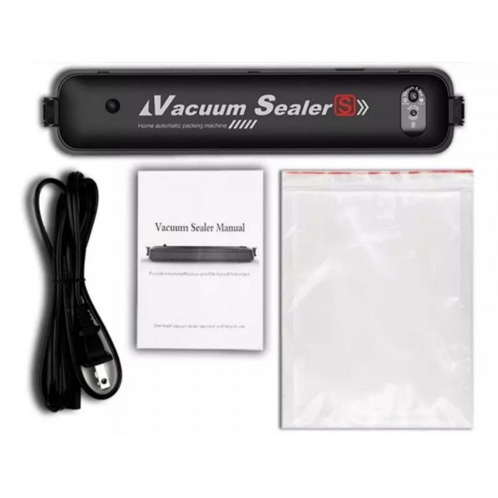 Кухонный вакуумный упаковщик пищевых продуктов Vacuum Sealer, Черный