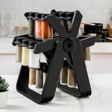 Карусель для спецій та приправ (18 баночок), з обертанням на 360 °, Spice Rack / Кухонний органайзер для зберігання приправ / Набір баночок для спецій