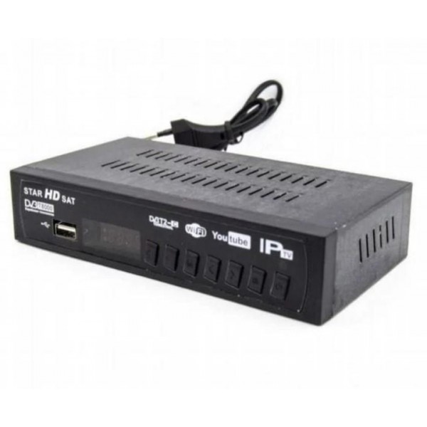Мультимедийный ресивер T8000 T2 Star HD с DVB-T2 и USB приставка с черным пультом.