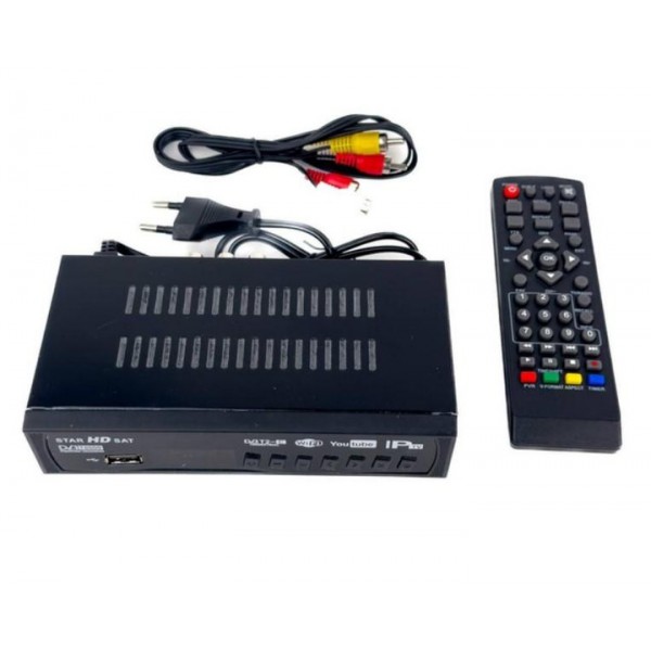 Мультимедийный ресивер T8000 T2 Star HD с DVB-T2 и USB приставка с черным пультом.