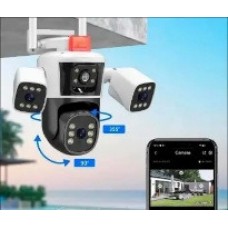 Камера 4G IP66 4G 12mp (JE-190-2) 4 объектива видеонаблюдение Черная и Белая