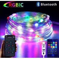 LED лента RGB 10 м 100 LED USB (47 режимов, APP + пульт)