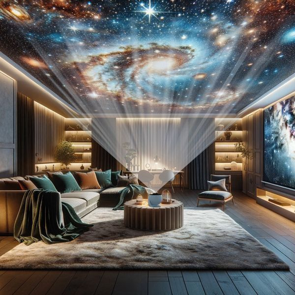 Проектор зоряного неба + 12 картриджів, від USB, Galaxy Projector, Білий / Планетарій для спальні / Нічник зоряне небо