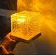 Динамичный хрустальный ночник "Куб", 3 цвета, эффекты мерцания и воды